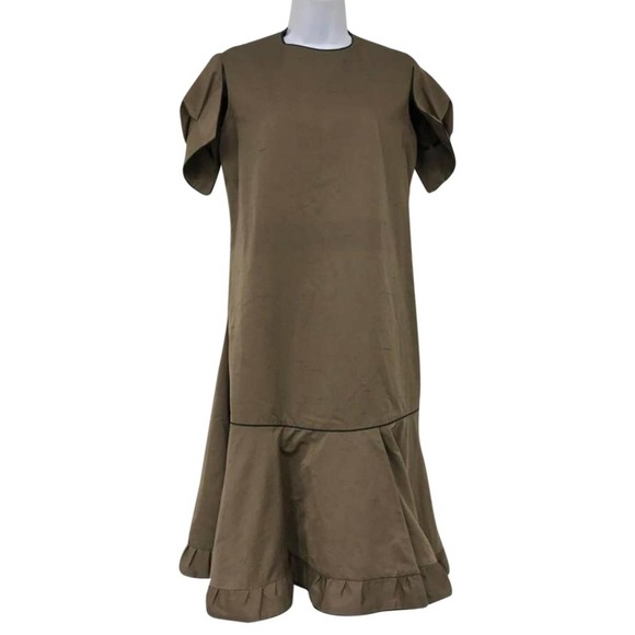 Yves Saint Laurent Pleated Hemline Dress F 38 - Picture 1 of 7